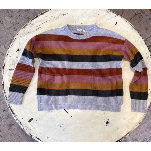Madewell Women's Striped Sweater Crewneck Size Small Fall - Picture 1 of 7